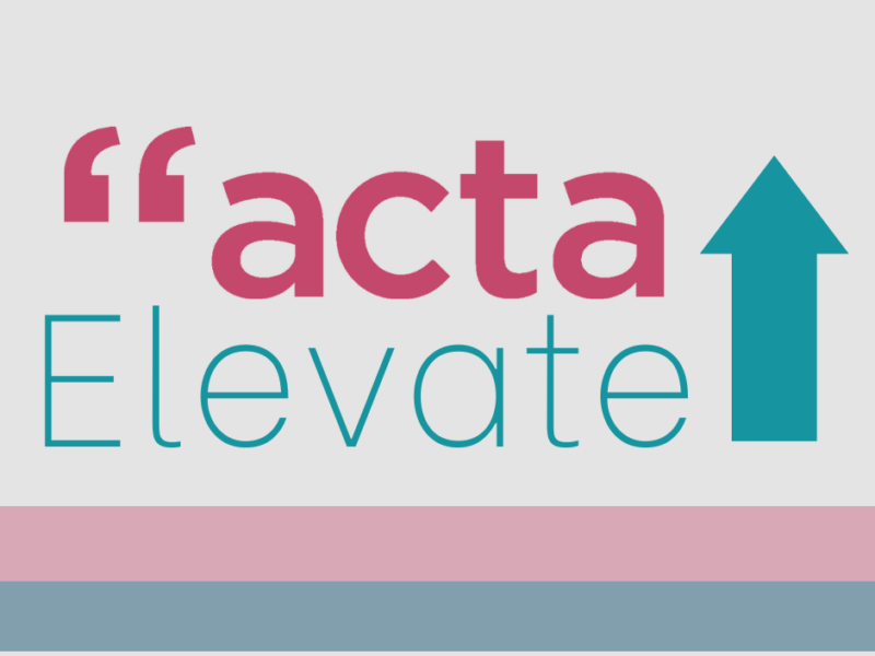 Text image saying acta Elevate