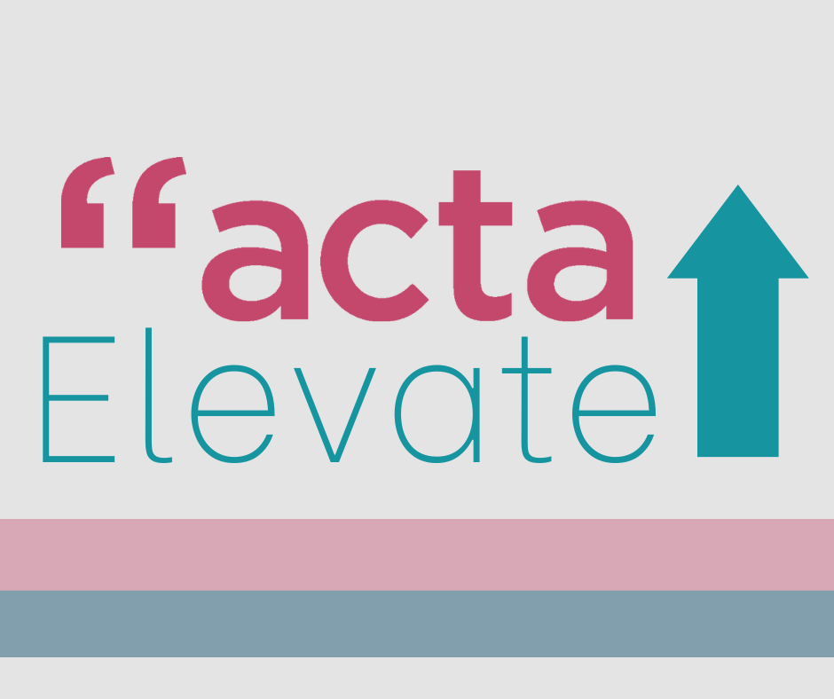 Text image saying acta Elevate