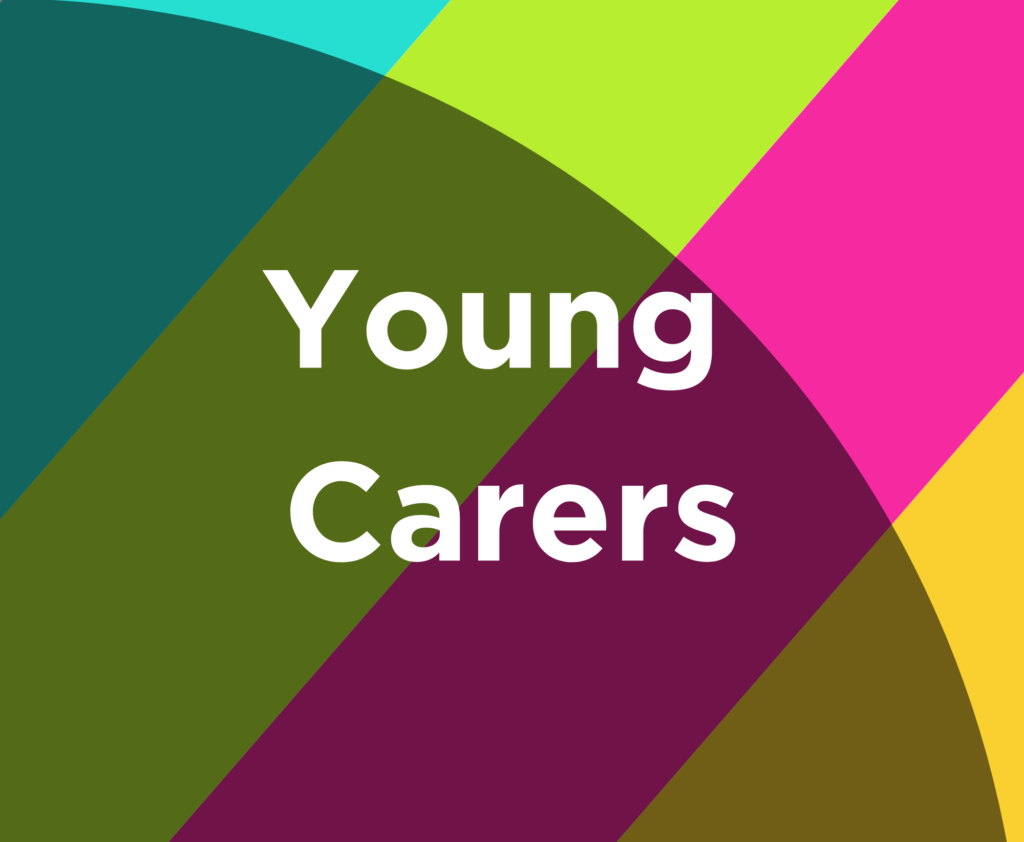 Text image says “Young carers”